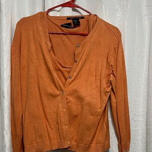 Pierre Cardin Burnt Orange  2 Piece Cardigan Set